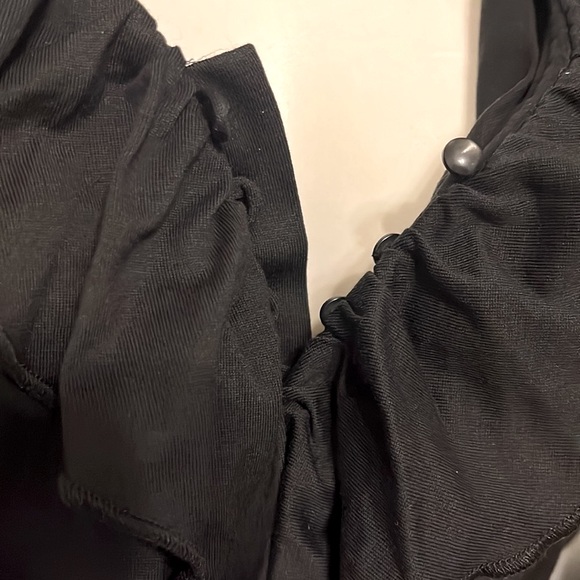 Women’s Lauren Ralph Lauren Black Sleeveless Dressy Tank Top Ruffled detail 1X - Picture 2 of 8